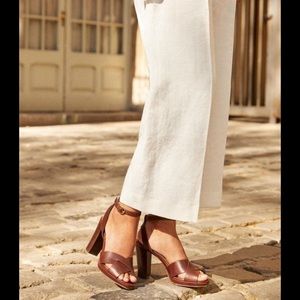 Sezane Vanessa Brown High Heel Sandals